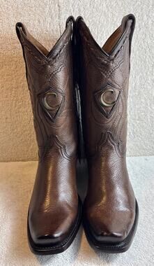 Cuadra Deer Brown Leather Boot Narrow Square Foot Men Size 7 EE 26574
